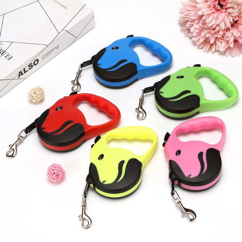 pet hand holding rope dog automatic retractable leash hand holding rope bone tractor dog leash dog leash pet supplies Application Scenario