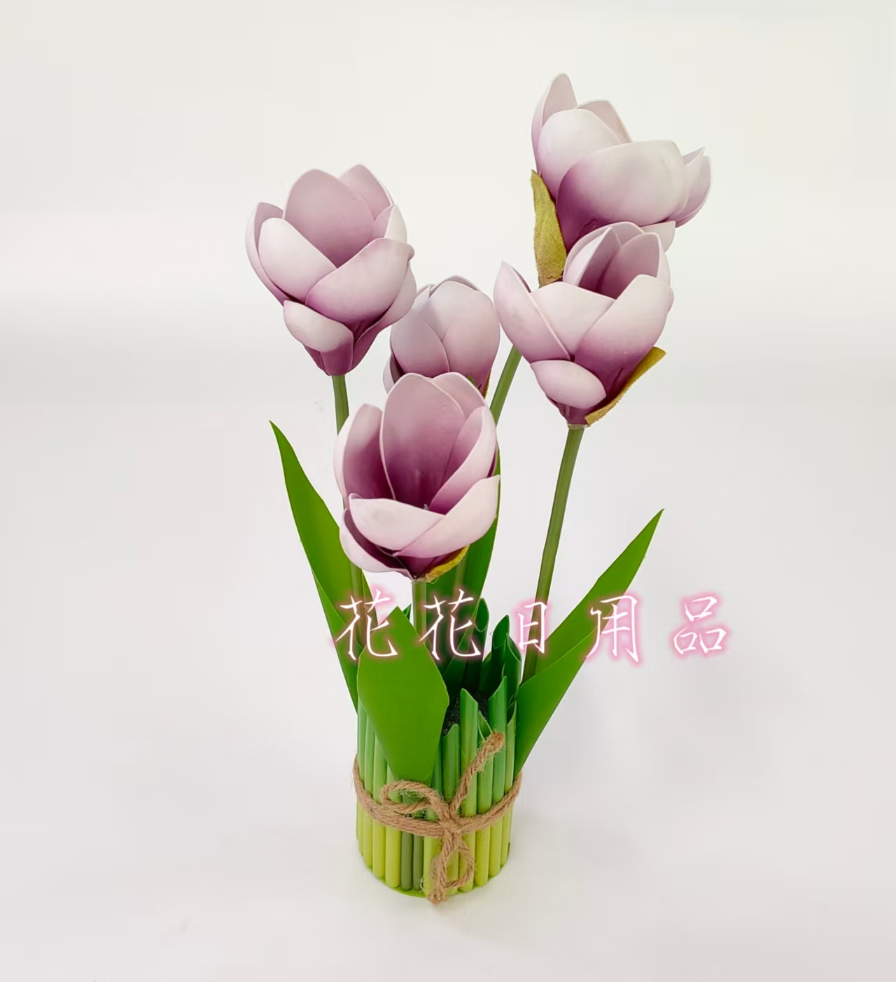 仿真花假花盆景5头莲花装饰品详情4