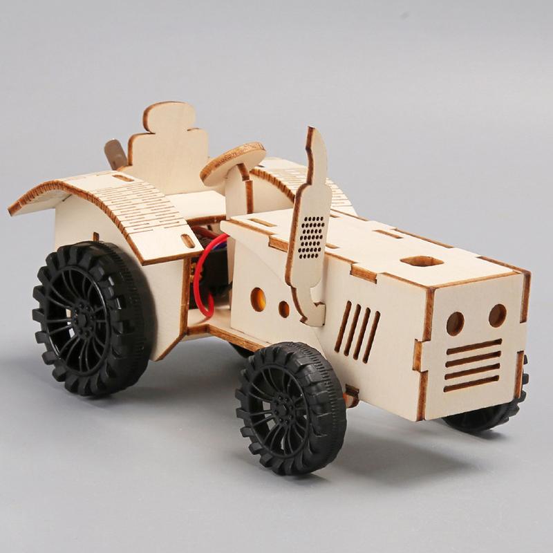 tractor cultivation machine elementary school student science diy technology small production children's hand assembly steam scientific and educational toy details Picture