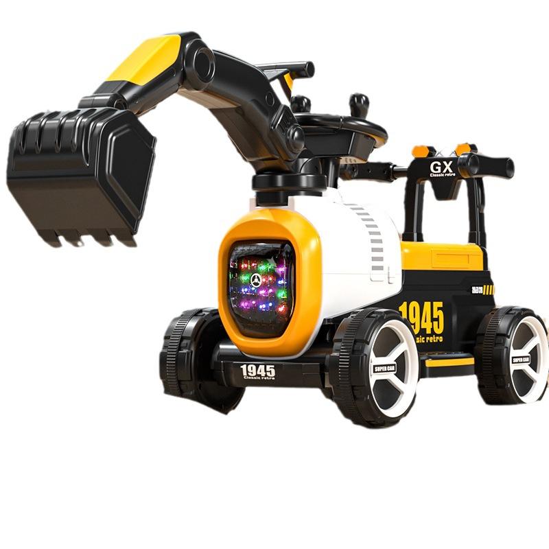 excavator children can sit children's toy car can sit people electric tractor digging excavator can sit can dig engineering vehicle Item Picture
