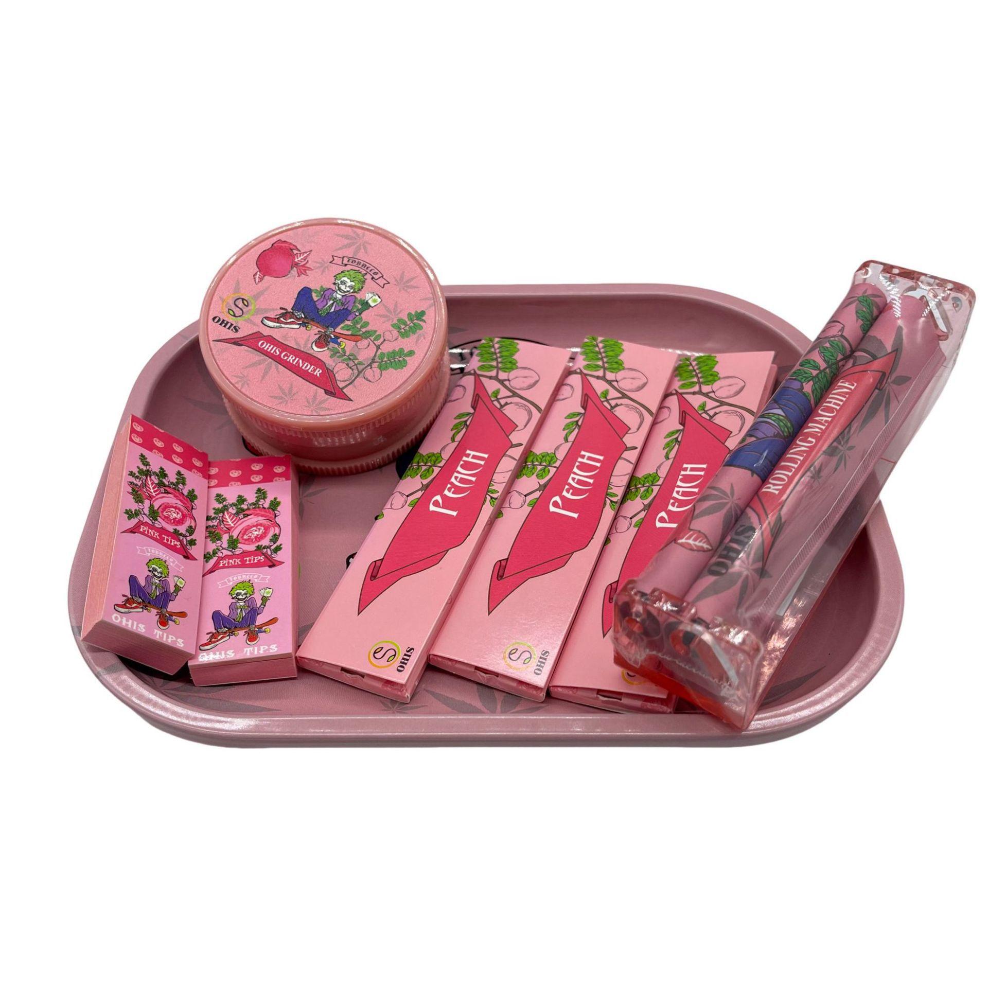 ohis series tin plate suit flavor paper cigarette rolling machine smoke eliminator tips smoking set five-piece set