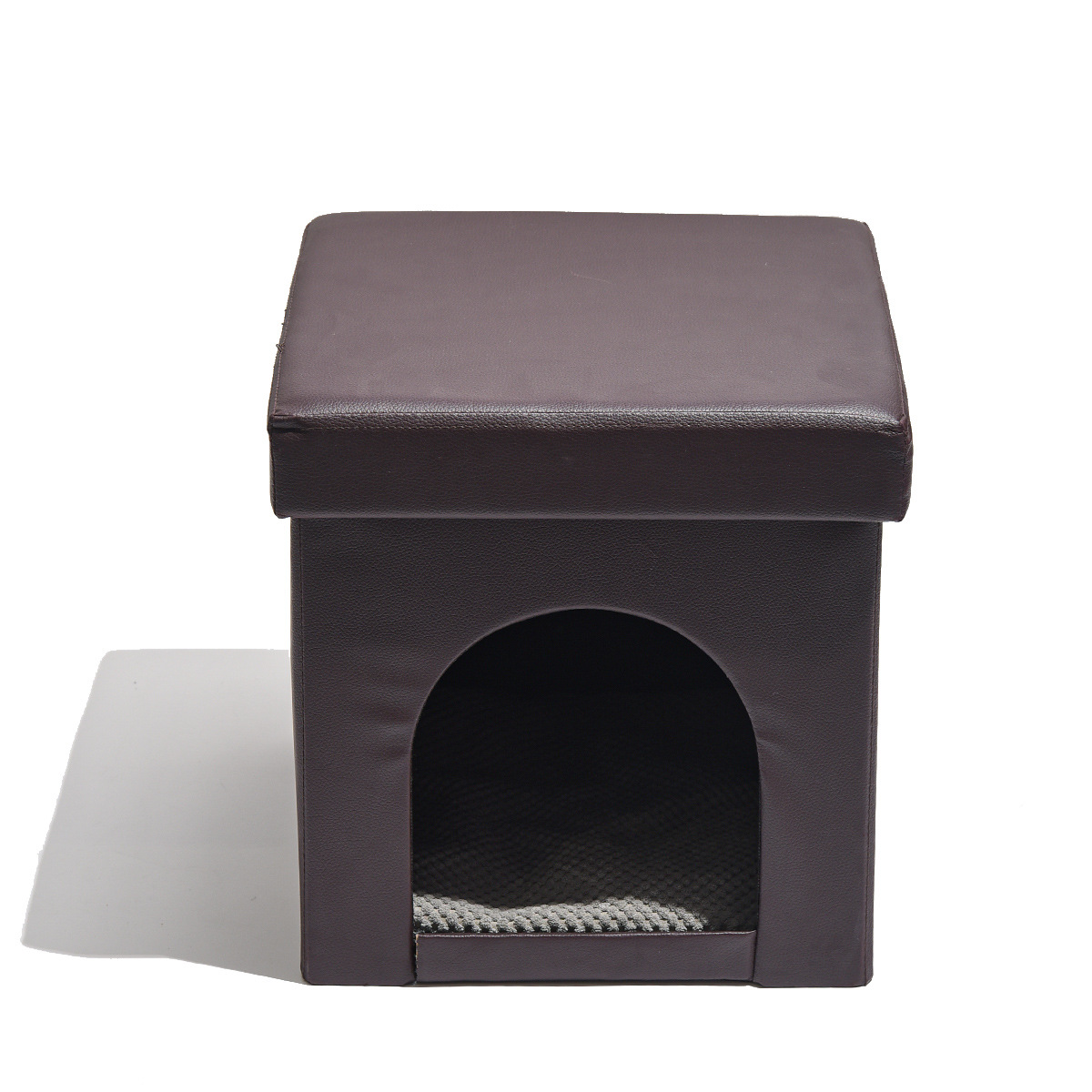 方形猫窝凳人猫共用全封闭四季通用宠物窝木质宠物凳详情5