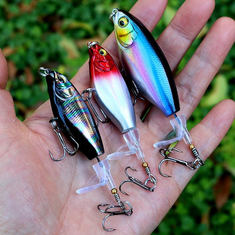 lure propeller lure 6g/10g freshwater seawater surface tractor rotating hard bait pencil noise details Picture