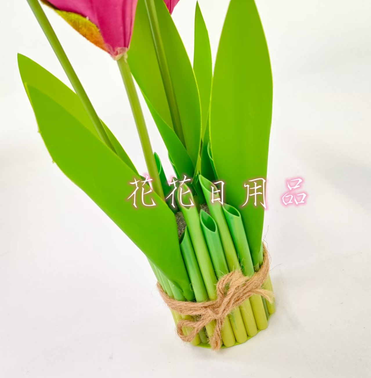 仿真花假花盆景5头莲花装饰品详情6