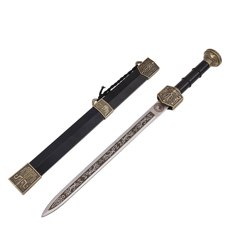 Alloy History Ancient Sword Weapon Qin Shihuang Sword Yue Wang Sword Ruyi Sword Historical Famous Sword Model Decoration Not Open
