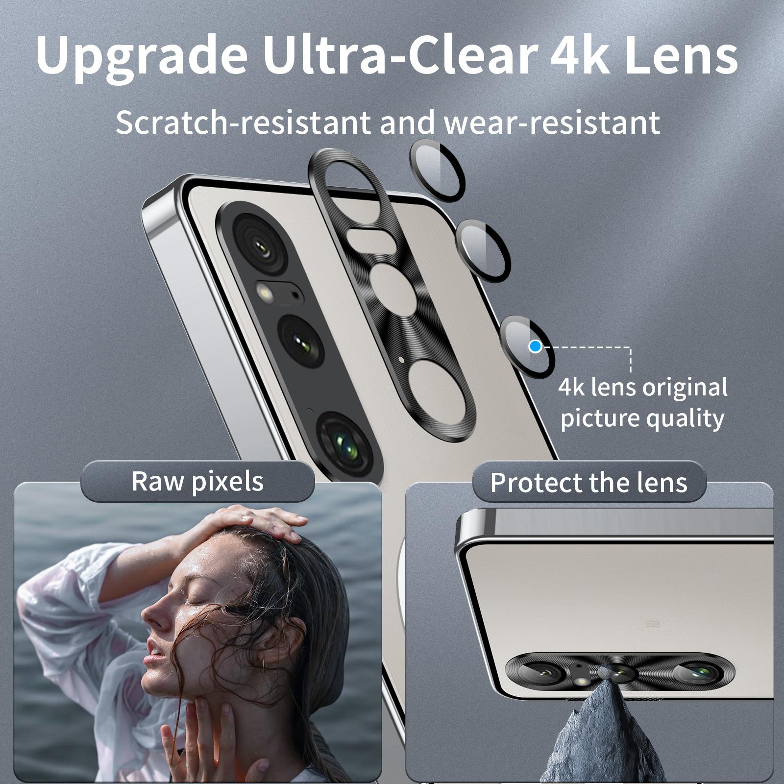 applicable to sony xperia 1 vi metal frame phone case x1v frosted magnetic backboard protective cover magic shield Application Scenario
