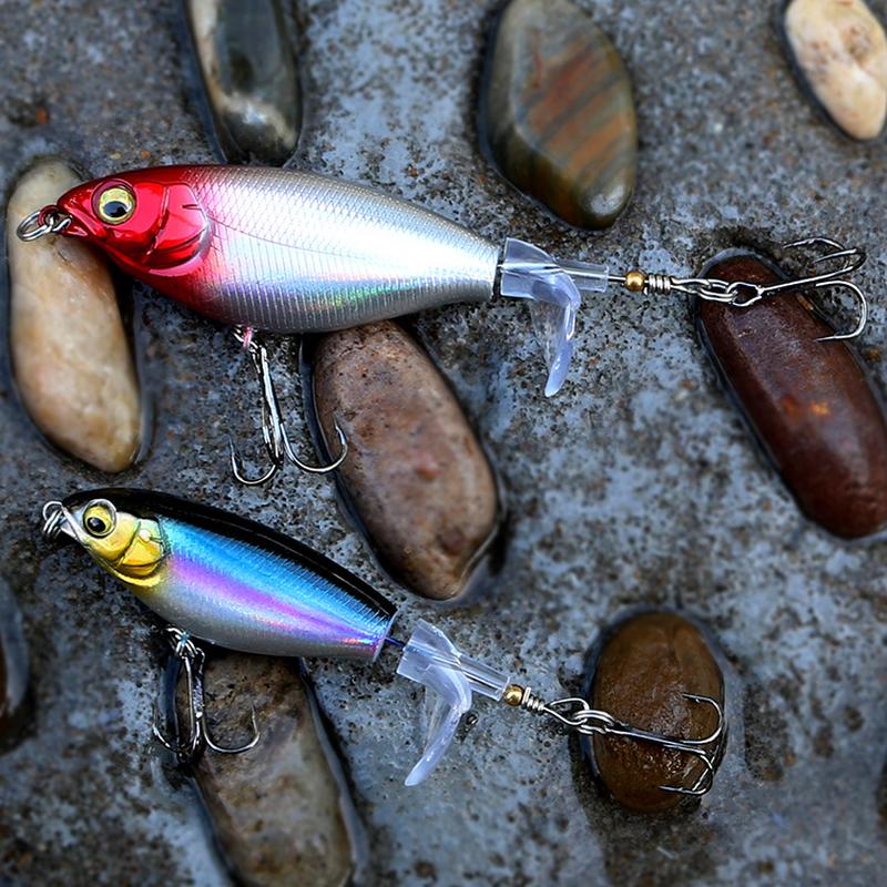 lure propeller lure 6g/10g freshwater seawater surface tractor rotating hard bait pencil noise Specification drawing