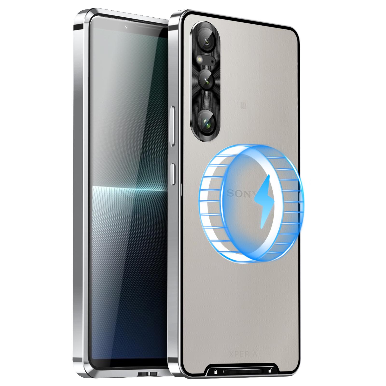 applicable to sony xperia 1 vi metal frame phone case x1v frosted magnetic backboard protective cover magic shield Item Picture