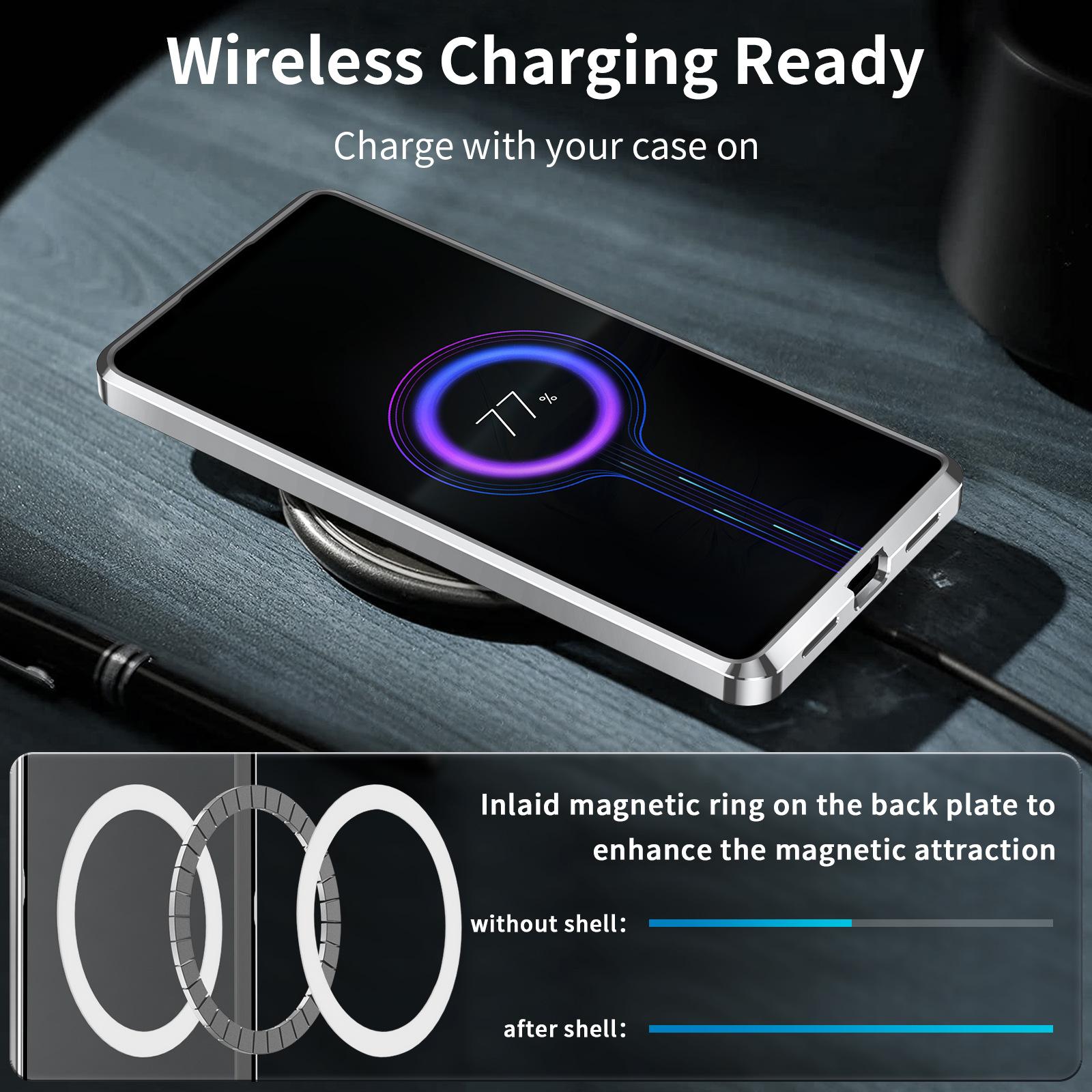 applicable to sony xperia 1 vi metal frame phone case x1v frosted magnetic backboard protective cover magic shield details Picture