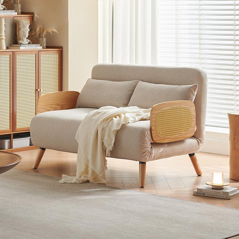 with jiyuan wooden sofa bed small apartment living room modern simple and foldable single sofa multifunctional sofa bed