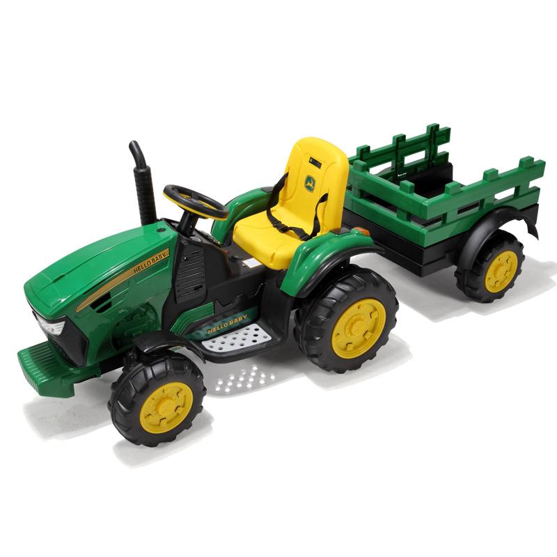 new oriental red tractor children's electric car seat double with bucket truck toys four-wheel drive off-road vehicle Item Picture