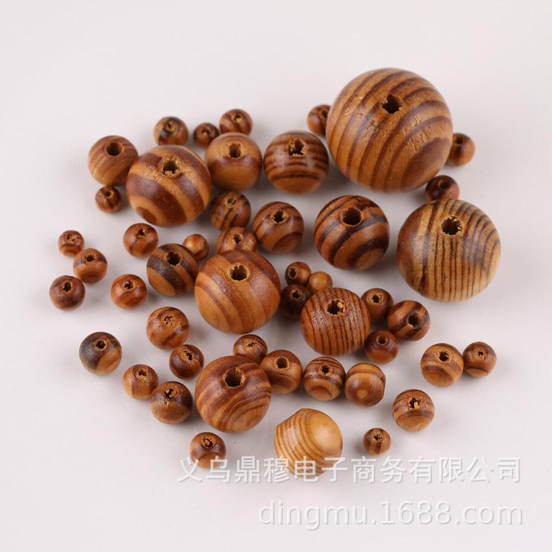 wooden bead diy pine round beads beads bracelet jewelry wooden bead pinewood beads scattered beads wooden beads