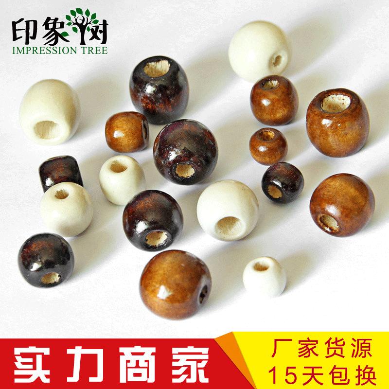 big hole wooden beads wholesale bucket beads diy ornament beaded packaging drawstring bag big hole wooden beads scattered beads wholesale