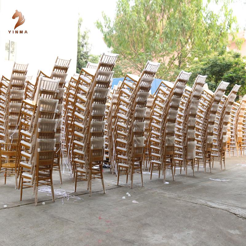factory wholesale hotel bamboo chair wedding party castle plating chair outdoor metal stackable wedding dining chair