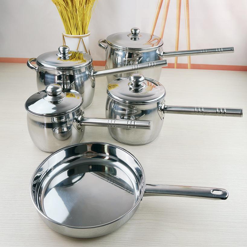 foreign trade stainless steel pot rising shape set pot large capacity africa ultra-high pressure pot thickened compound bottom single handle set pot full figure