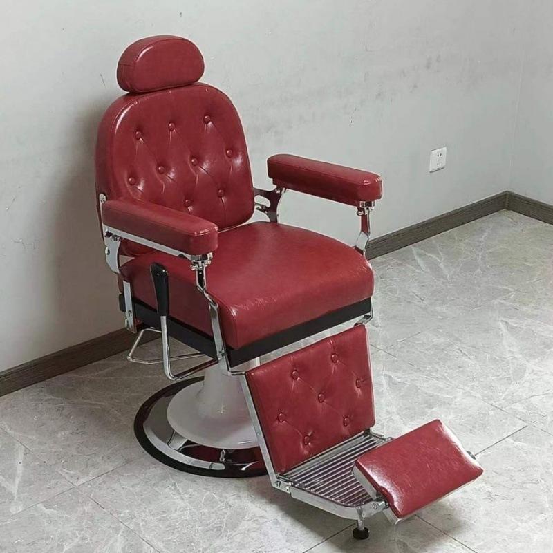 men's oil head chair hairdressing chair can be put down back barber chair head therapy chair shaving chair beauty eyebrow trimming chair