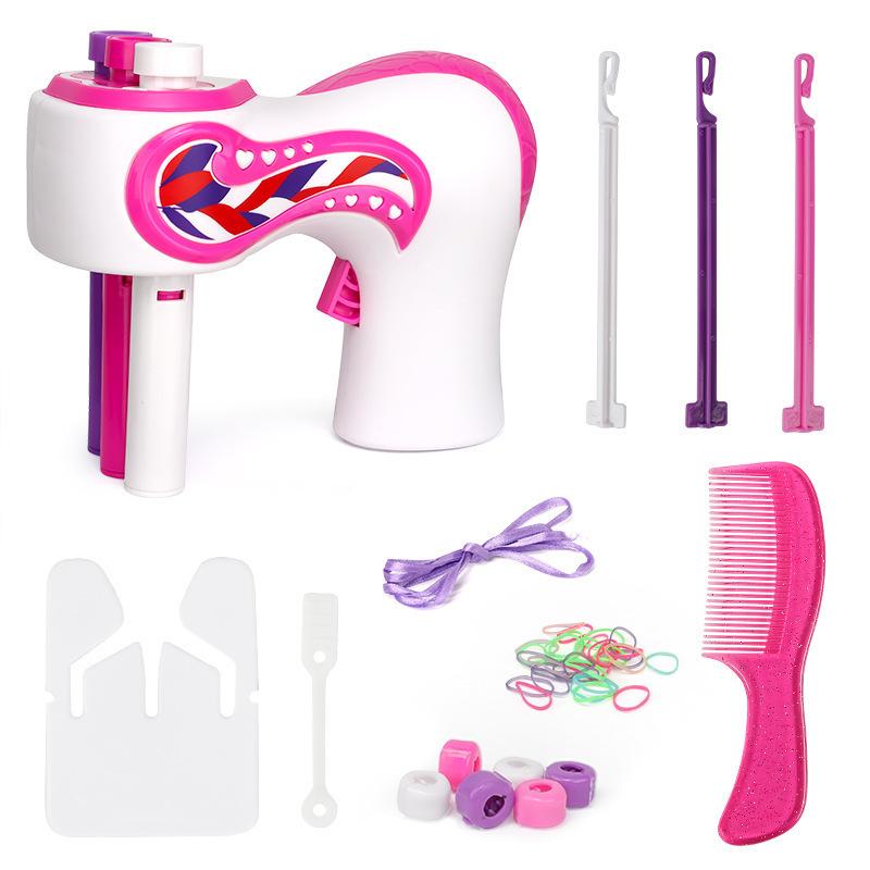 online red three-strand tress device girls' braid hair braiding hair fantastic children's hair binding machine cross-border toys Item Picture