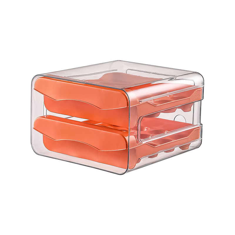 W74-8885 Egg box Food grade household refrigerator drawer kitchen egg double layer storage box Application Scenario