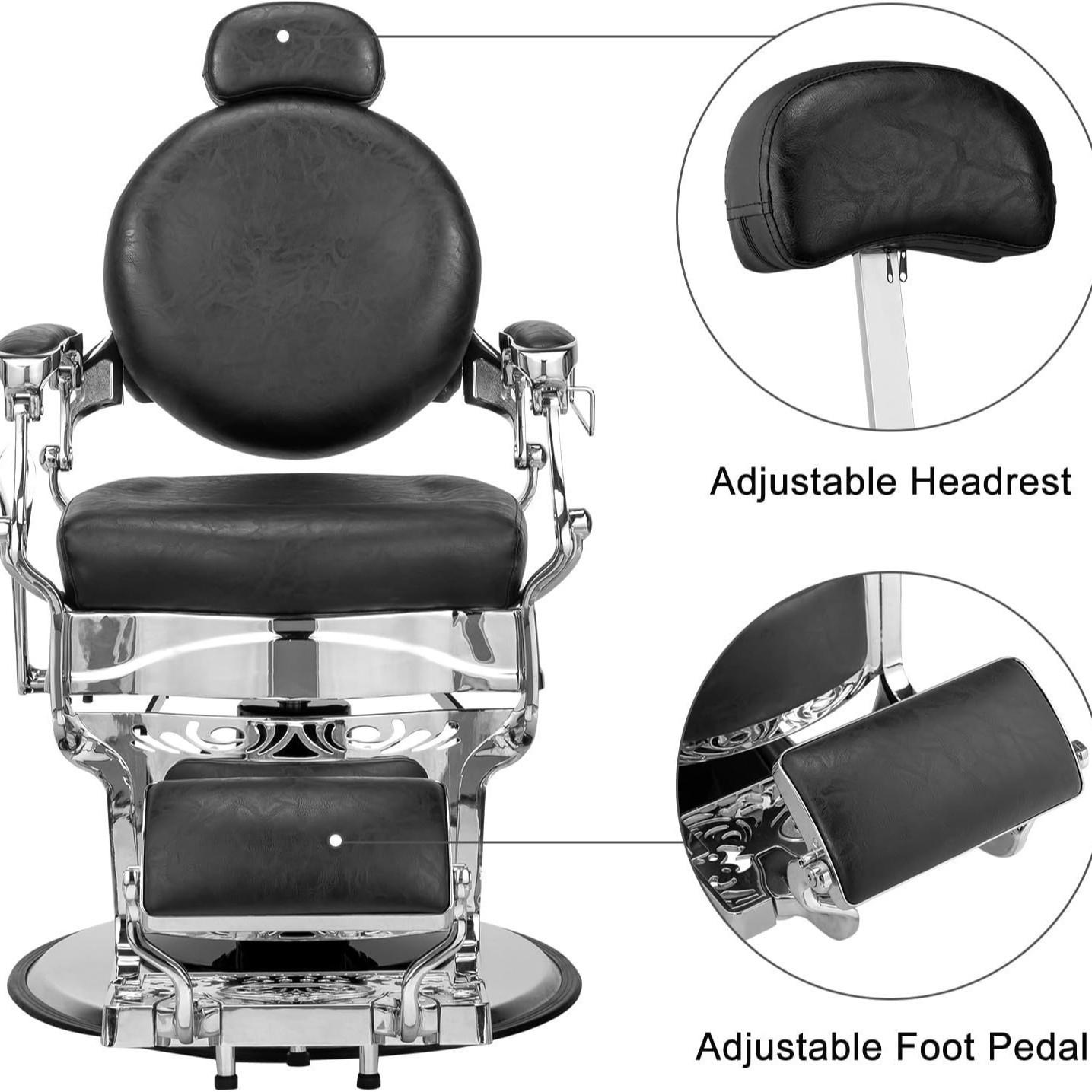 barber chair amazon hot selling barber shop retro chair hair salon lifting beauty chair 360 degrees rotating factory wholesale