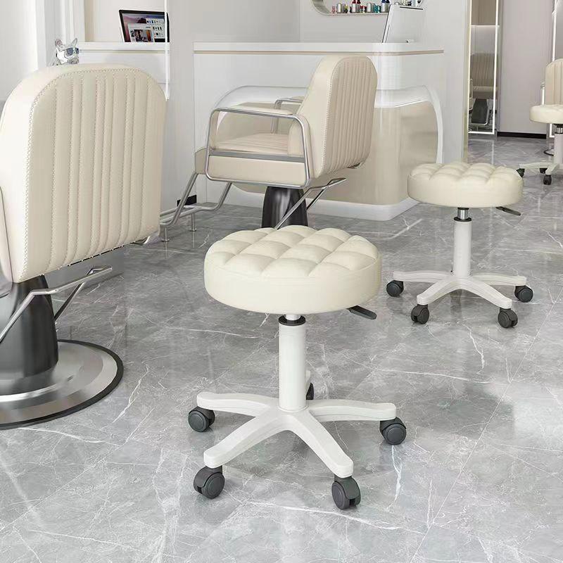 wholesale beauty salon stool lifting chair with wheels nail salon round stool swivel chair barber shop hair salon stool