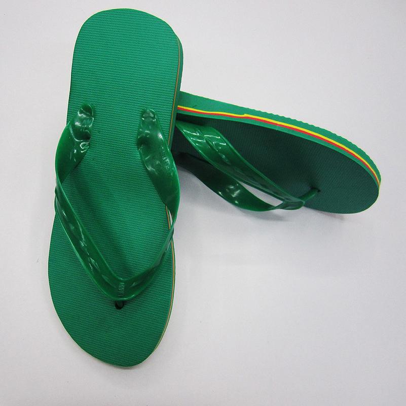 foreign trade export to africa 915pvc flip-flops green 5 nail thick bottom white pigeon flip-flops factory direct sales Specification drawing