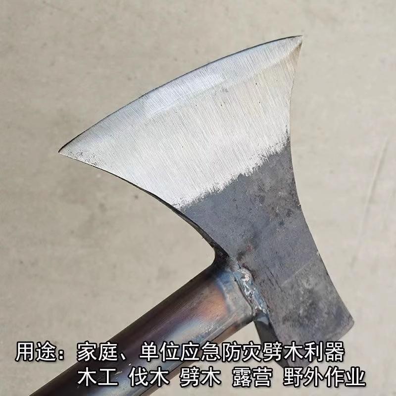 one-piece starting axe household wood splitting all-steel outdoor wood cutting tool woodworking small axe details Picture