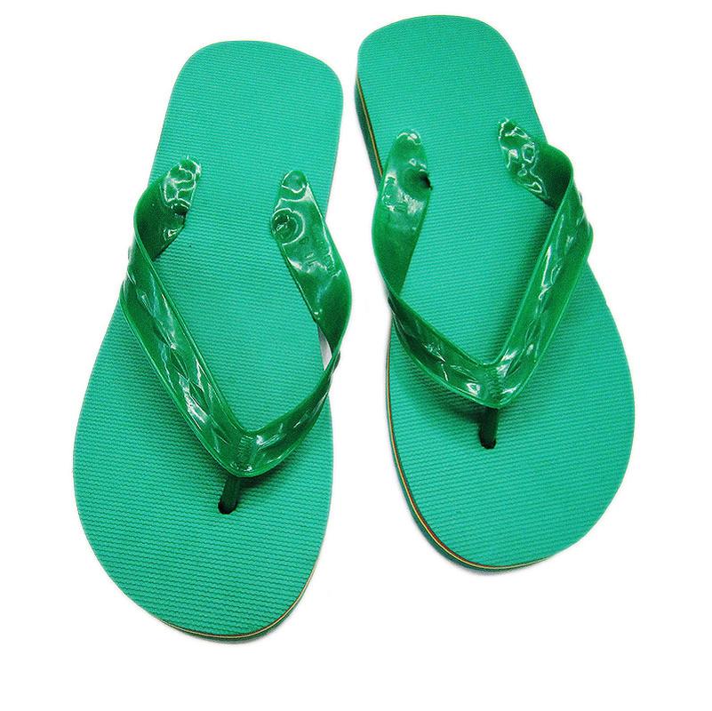 foreign trade export to africa 915pvc flip-flops green 5 nail thick bottom white pigeon flip-flops factory direct sales Item Picture