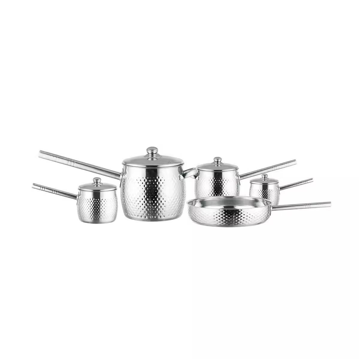 foreign trade stainless steel pot rising shape set pot large capacity africa ultra-high pressure pot thickened compound bottom single handle set pot details Picture