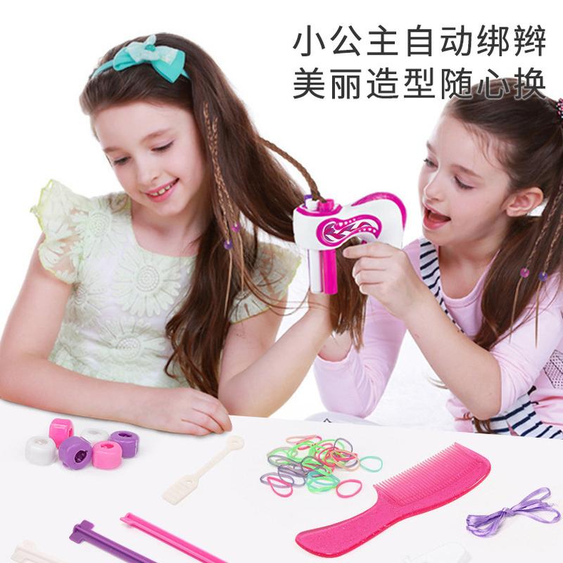 online red three-strand tress device girls' braid hair braiding hair fantastic children's hair binding machine cross-border toys full figure