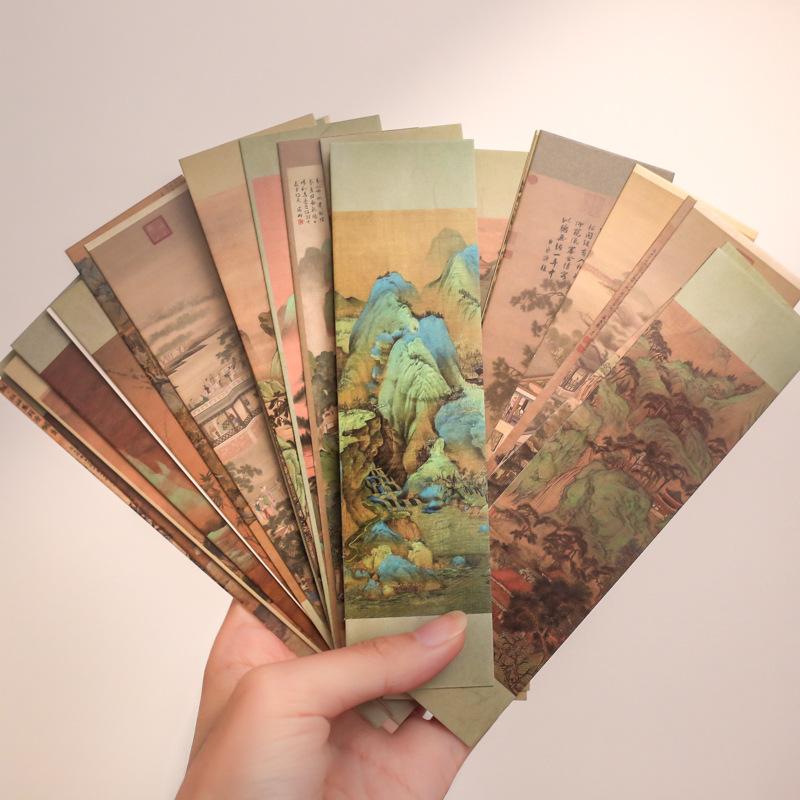 mr. paper box-packed bookmark ancient paintings portrait series ancient style chinese advanced sense student stationery reading book holder Specification drawing