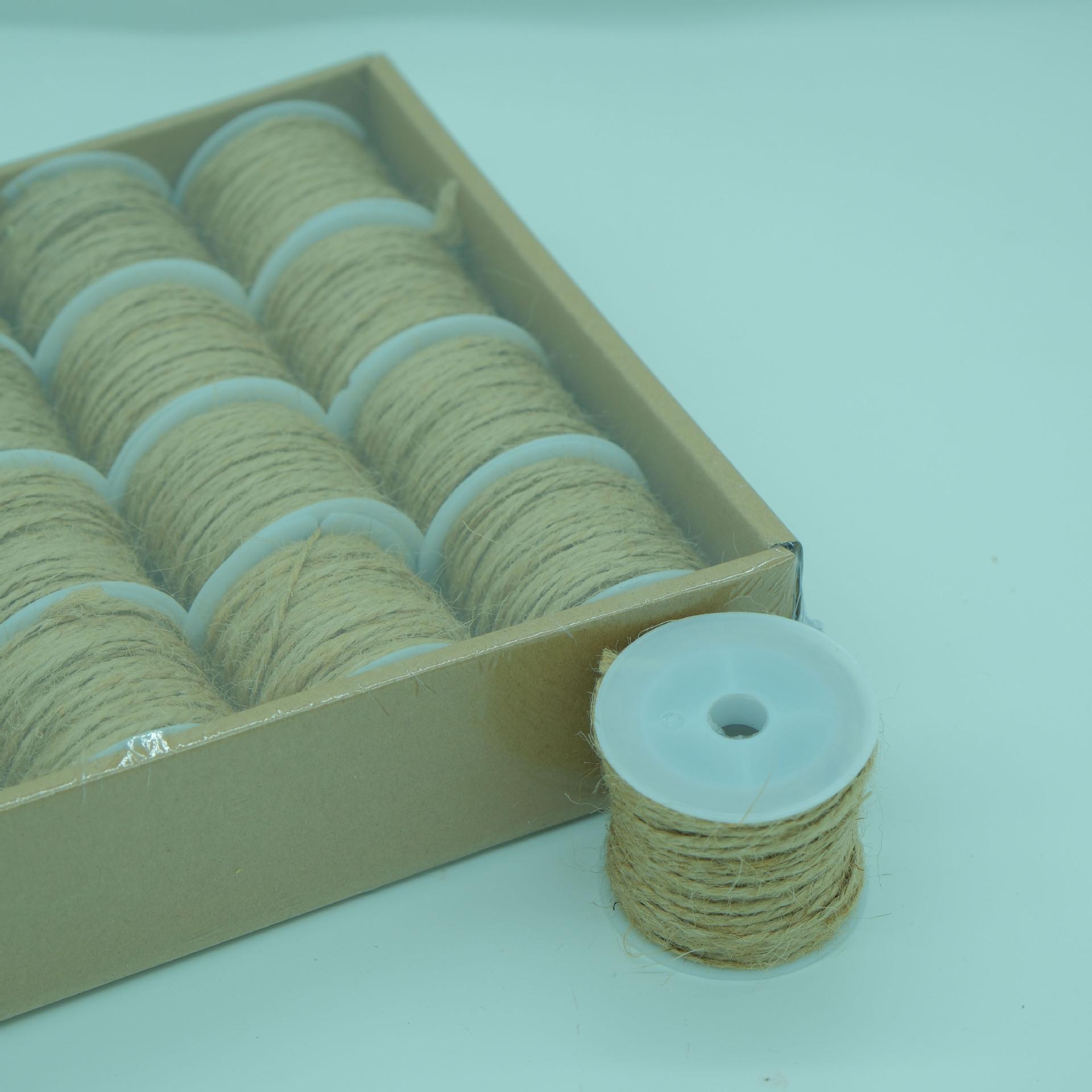 in stock handmade braided rope diy hemp rope decorative rope kindergarten handmade rope export natural yellow linen rope Item Picture