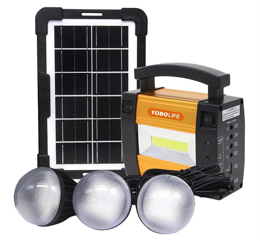Youbangliang Small Solar Power System Aluminum Alloy Shell 3V Lighting Sold to Africa Southeast Asia Foreign Trade Edition Item Picture