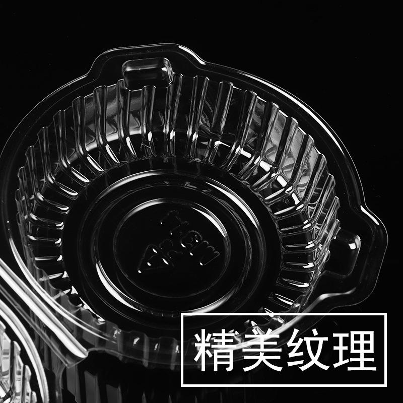 round transparent cake box factory in stock disposable mousse lasagna cake pastry burger bread to-go box details Picture