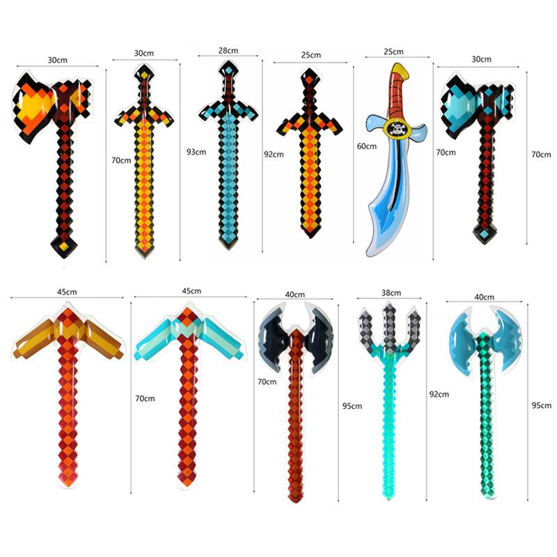 2024 new pvc children's cartoon inflatable toy sword sword axe pick toy factory wholesale details Picture