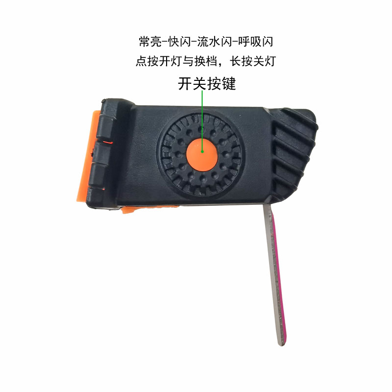 YQ-208USB recargable bicicleta luz trasera bicicleta bicicleta creativa luz trasera 1 grifo COB luz de corriente explosión flash advertencia de seguridad pic 3