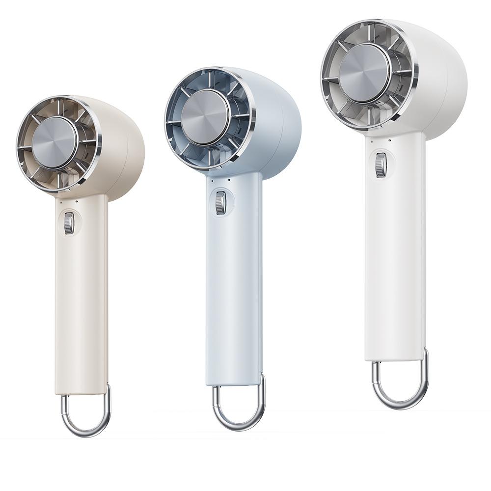 japanese and korean cross-border new arrival refrigeration handheld fan outdoor portable semiconductor ice pack hook climbing button carabiner bladeless fan Application Scenario