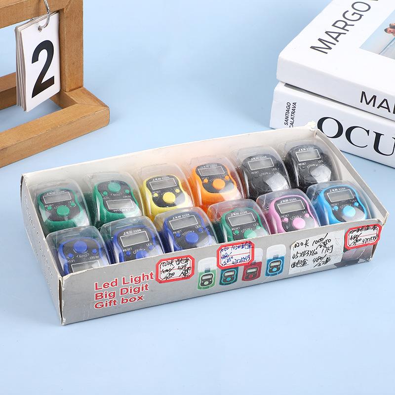 1020 bread box led counter manual register finger ring counter transparent gift box register full figure