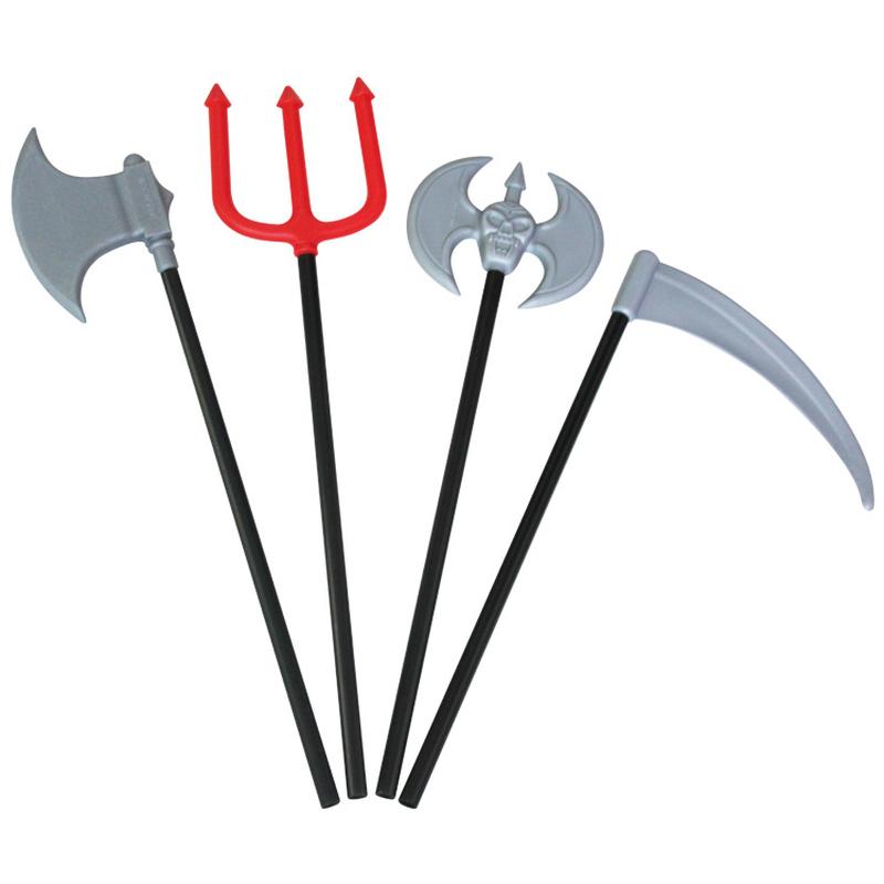 halloween weapon calf fork axe children's toy red devil fork weapon death sickle children's gift Item Picture