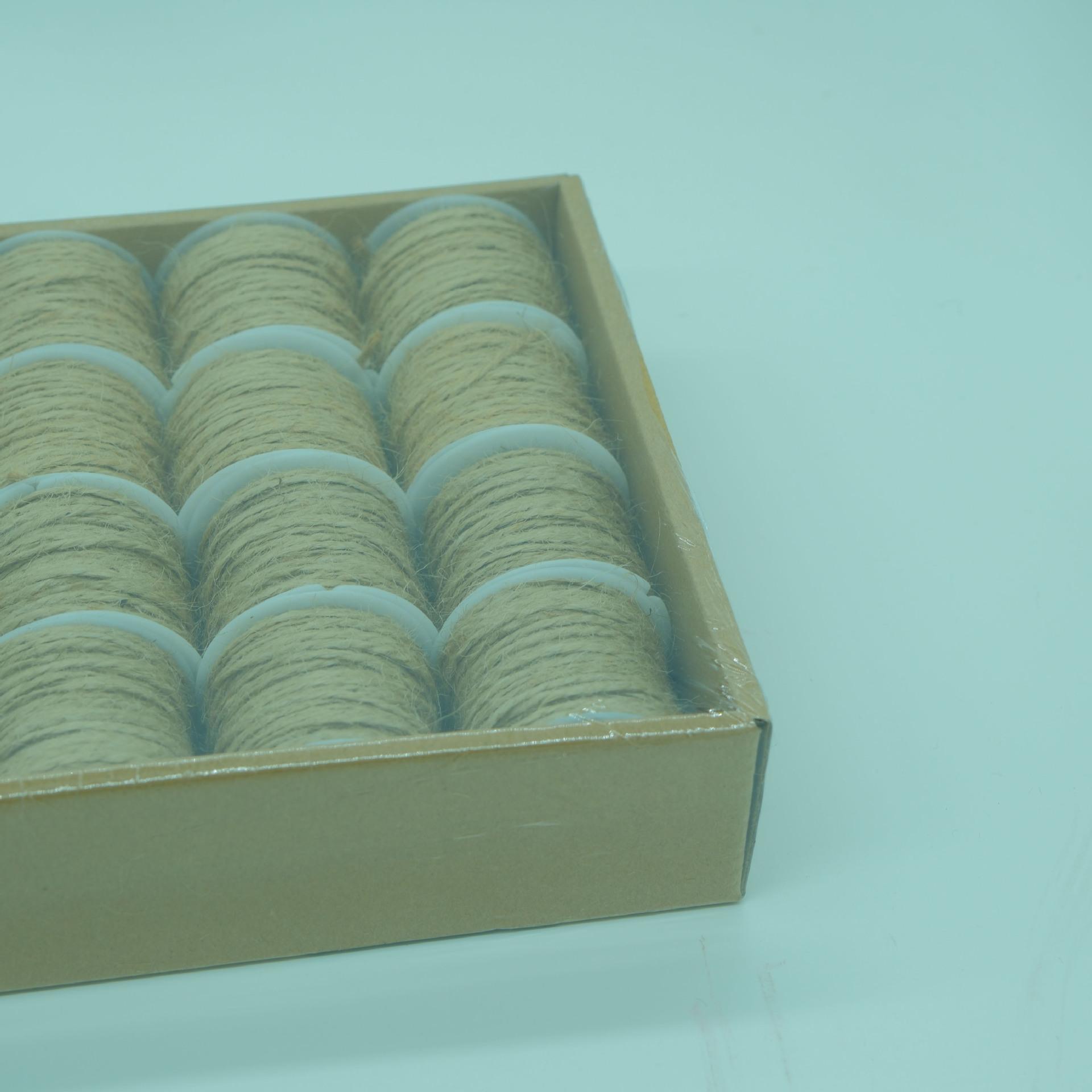 in stock handmade braided rope diy hemp rope decorative rope kindergarten handmade rope export natural yellow linen rope Specification drawing