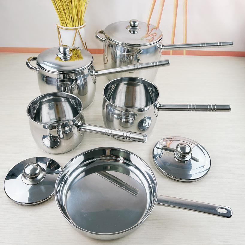 foreign trade stainless steel pot rising shape set pot large capacity africa ultra-high pressure pot thickened compound bottom single handle set pot Application Scenario
