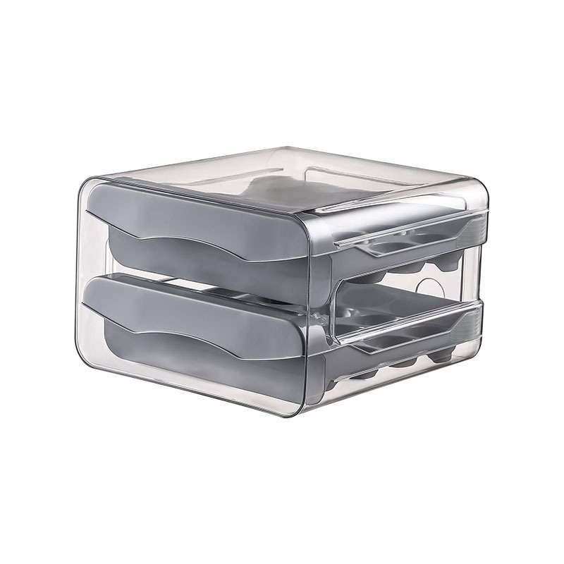 W74-8885 Egg box Food grade household refrigerator drawer kitchen egg double layer storage box Item Picture