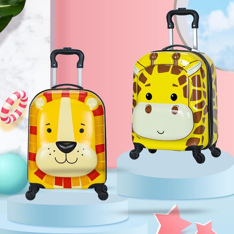 Hot Selling 19inch Kid Trolley Bag School Bags with Stationery Cartoon Trolley Bag Set Waterproof Unisex Picture Time