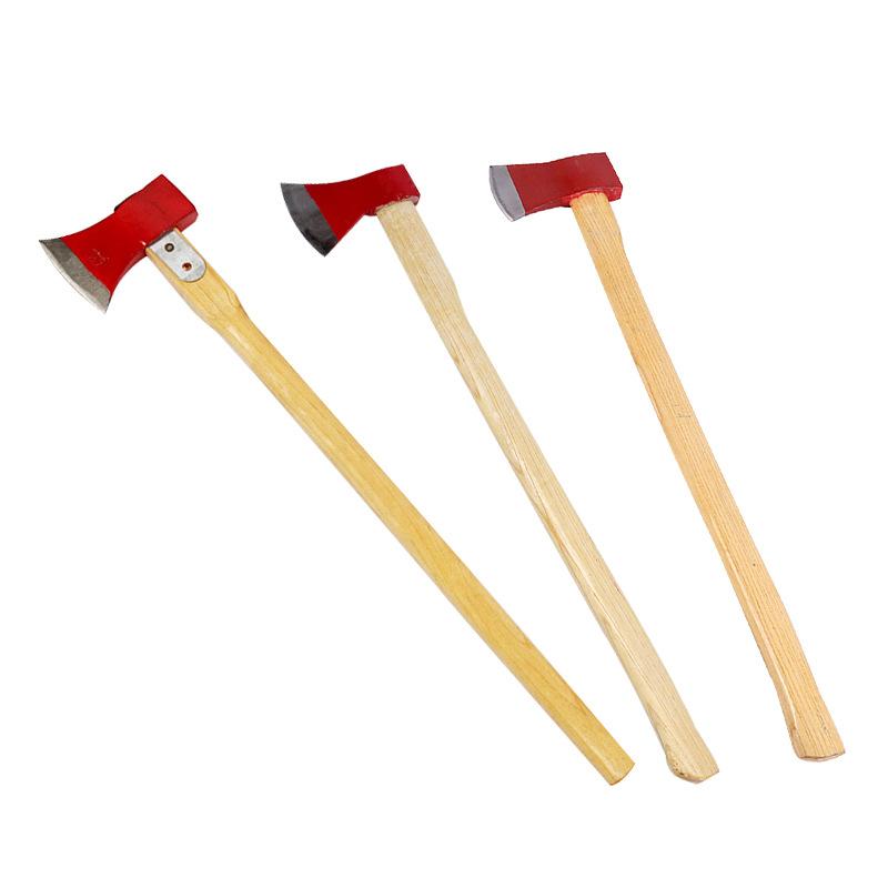 agricultural tools reinforced long handle red dehui large board axe fire fighting firewood axe logging axe breaking and breaking mountain axe Item Picture