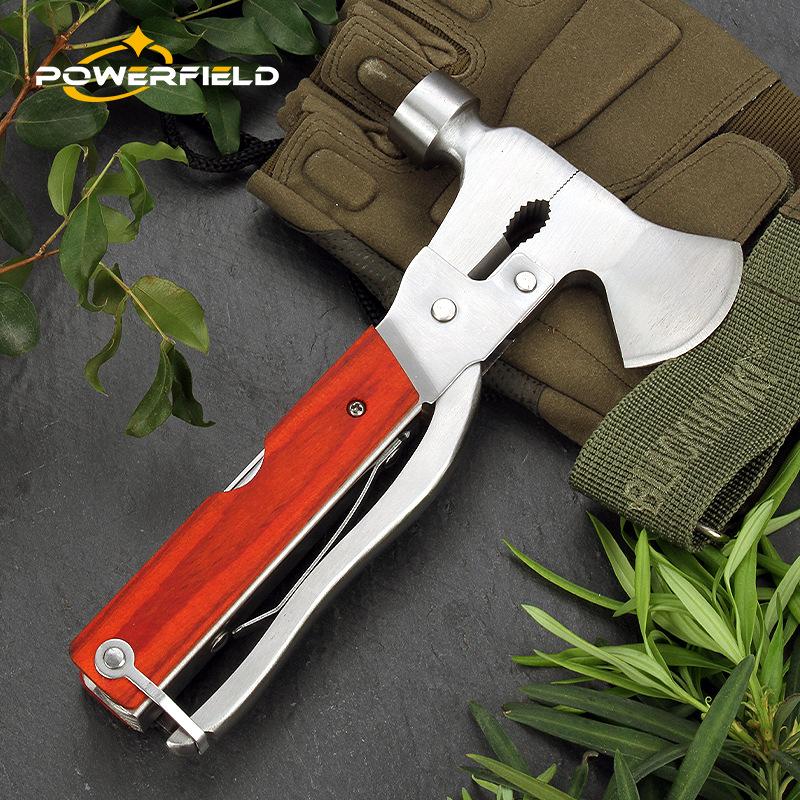 cross-border spot outdoor survival multi-function tool fire axe factory direct camping life hammer multi-function axe details Picture