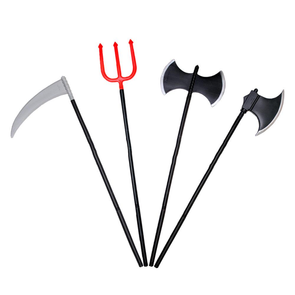 halloween weapon calf fork axe children's toy red devil fork weapon death sickle children's gift full figure