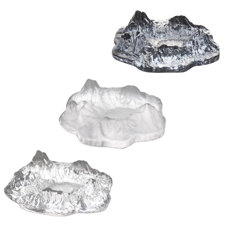 Iceberg Snow Mountain Glass Ashtray Creative Personal Household Living Room Frosted Cigar Cylinder Bar Club Decoration Wholesale Application Scenario