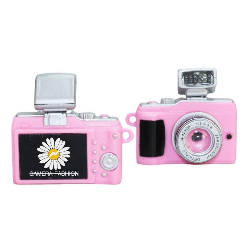small camera luminous sounding keychain korean fashion simulation camera led schoolbag handbag accessories small pendant Item Picture