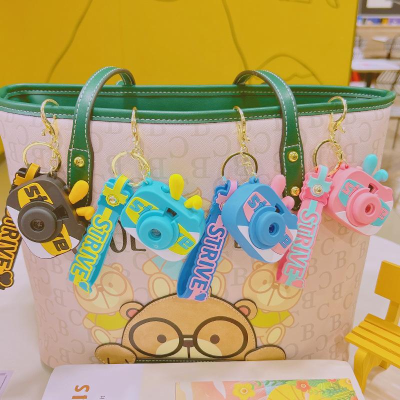 new trendy rabbit small camera luminous keychain ornaments little doll doll accessories keychain pendant gift wholesale Application Scenario