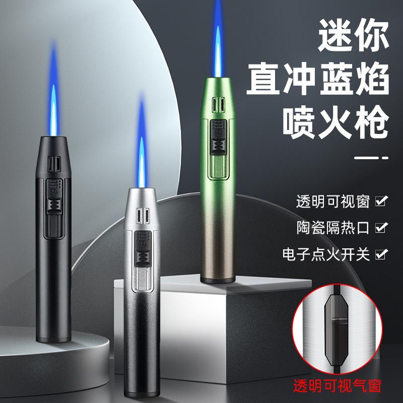 small mini-portable handheld gas lighters high temperature durable welding gun flame gun windproof cigar moxibustion charcoal fire Specification drawing