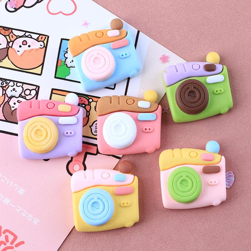 Cartoon Cute Camera Personality DIY Cream Glue Cute Phone Case Homemade Resin Accessories Wholesale Barrettes Decoration full figure